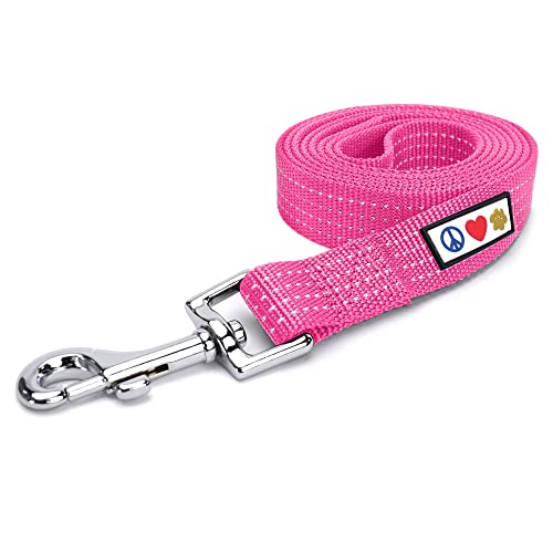 PAWTITAS Hundeleine 1.8 M Reflektierende Leine Rosa Hund Welpenleine bequemer Griff Hundetraining Leine für Hunde Extra kleine Hundeleine/kleine Hundeleine von PAWTITAS