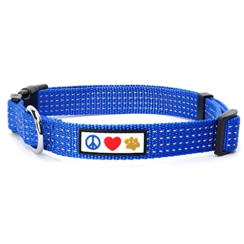 PAWTITAS Reflektierende Hundehalsband Stitching Welpen/Hundehalsband Verstellbare Nylon | Hunde Halsband Atmungsaktives | Reflektierend Halsband für Hund - Blau Hundehalsband Klein Hund PAWTITAS Reflektierende Hundehalsband Stitching Welpen/Hundehalsband Verstellbare Nylon | Hunde Halsband Atmungsaktives | Reflektierend Halsband für Hund - Blau Hundehalsband Klein Hund von PAWTITAS