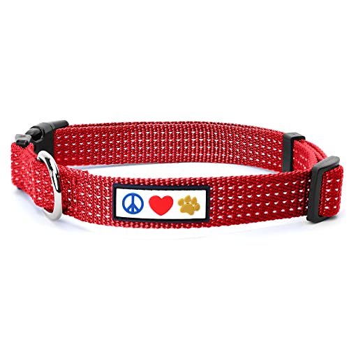 PAWTITAS Reflektierende Hundehalsband Stitching Welpen/Hundehalsband Verstellbare Nylon | Hunde Halsband Atmungsaktives | Reflektierend Halsband für Hund - Rot Hundehalsband Klein Hund PAWTITAS Reflektierende Hundehalsband Stitching Welpen/Hundehalsband Verstellbare Nylon | Hunde Halsband Atmungsaktives | Reflektierend Halsband für Hund - Rot Hundehalsband Klein Hund von PAWTITAS