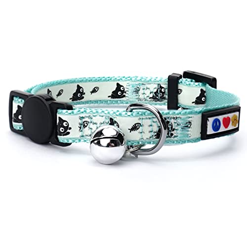 Pawtitas Im Dunkeln Leuchtendes Katzenhalsband Mit Sicherheitsschnalle und Abnehmbarer Glocke - Kätzchenhalsband Knickente Pawtitas Im Dunkeln Leuchtendes Katzenhalsband Mit Sicherheitsschnalle und Abnehmbarer Glocke - Kätzchenhalsband Knickente von PAWTITAS
