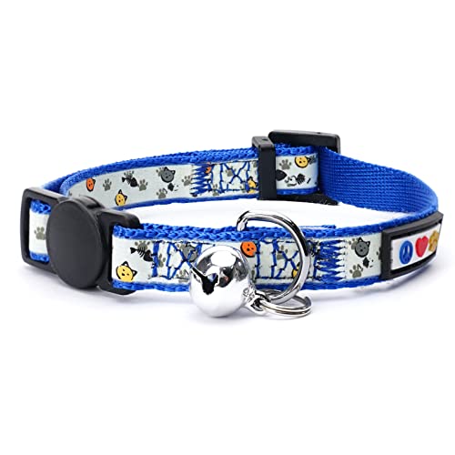 Pawtitas Im Dunkeln Leuchtendes Katzenhalsband mit Sicherheitsschnalle und Abnehmbarer Glocke Katzenhalsband Kätzchenhalsband Blau Katzenhalsband Pawtitas Im Dunkeln Leuchtendes Katzenhalsband mit Sicherheitsschnalle und Abnehmbarer Glocke Katzenhalsband Kätzchenhalsband Blau Katzenhalsband von PAWTITAS
