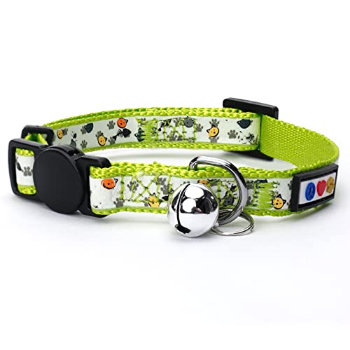 Pawtitas Im Dunkeln Leuchtendes Katzenhalsband mit Sicherheitsschnalle und Abnehmbarer Glocke Katzenhalsband Kätzchenhalsband Grün Katzenhalsband Pawtitas Im Dunkeln Leuchtendes Katzenhalsband mit Sicherheitsschnalle und Abnehmbarer Glocke Katzenhalsband Kätzchenhalsband Grün Katzenhalsband von PAWTITAS