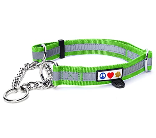 Pawtitas Martingale Ketten-Hundehalsband Welpenhalsband Reflektierendes Hundehalsband Trainingshalsband für Hunde Ketten-Erziehungshalsband für Hunde Halsband Mittel Hundehalsband Grün Hundehalsband Pawtitas Martingale Ketten-Hundehalsband Welpenhalsband Reflektierendes Hundehalsband Trainingshalsband für Hunde Ketten-Erziehungshalsband für Hunde Halsband Mittel Hundehalsband Grün Hundehalsband von PAWTITAS