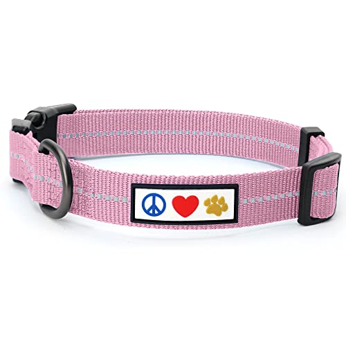 Pawtitas Recyceltes Hundehalsband mit reflektierend genähtem Welpenhalsband aus Plastikflaschen, die aus den Ozeanen gesammelt wurden Groß Kirschblüte Rosa Pawtitas Recyceltes Hundehalsband mit reflektierend genähtem Welpenhalsband aus Plastikflaschen, die aus den Ozeanen gesammelt wurden Groß Kirschblüte Rosa von PAWTITAS