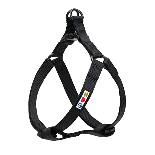Pawtitas Step-in-Hundegeschirr, einfarbig, Weste für Training und Spaziergänge, für Welpen und mittelgroße Hunde, schwarzer Onyx Pawtitas Step-in-Hundegeschirr, einfarbig, Weste für Training und Spaziergänge, für Welpen und mittelgroße Hunde, schwarzer Onyx von PAWTITAS