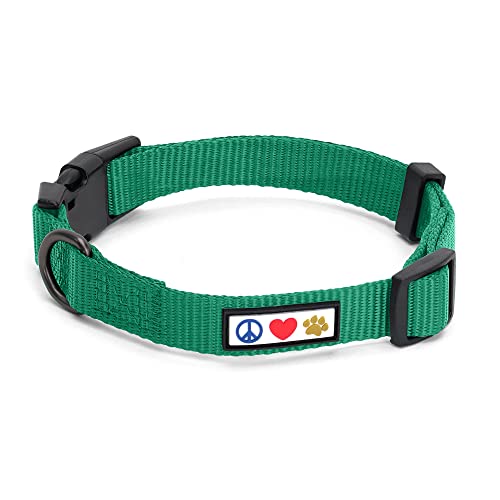 Pawtitas stabiles Welpen-Halsband Haustier-Halsband einfaches Hunde-Halsband Große Hunde-Halsband Lasches Grün Hunde-Halsband von PAWTITAS