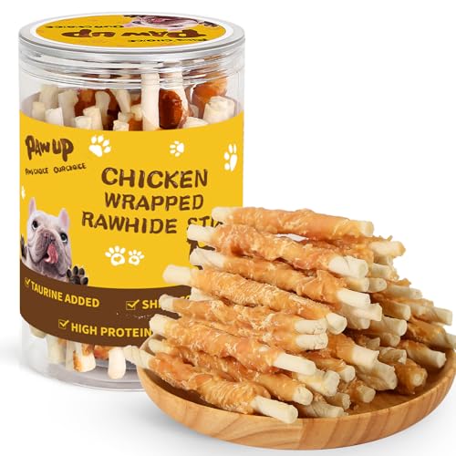 PAWUP - Hundesnacks aus Rohleder umwickelt mit nachhaltigem Kauhuhn für Hunde, natürliche Snacks für mittelgroße und große Hunde PAWUP - Hundesnacks aus Rohleder umwickelt mit nachhaltigem Kauhuhn für Hunde, natürliche Snacks für mittelgroße und große Hunde von PAWUP