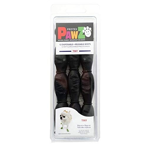 PAWZ DOG 0897515001147 Schwarze Hundestiefel, 12 Stück von PAWZ DOG