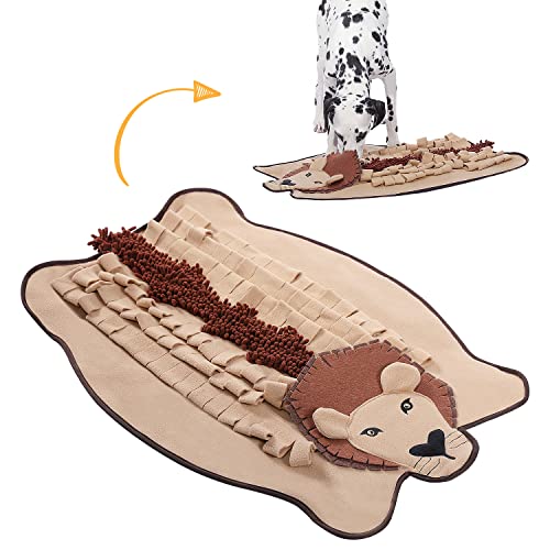 PAWZ Road Feeding Mats, innovatives Spielzeug in Löwenform, waschbar, langlebig, sicher, Schnüffelmatte für Hunde 80 * 52cm von PAWZ Road