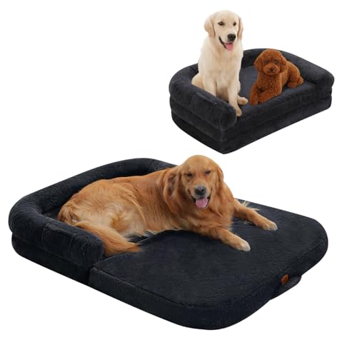 PAWZ Road Hundebett für Grosse Hunde, Faltbar & Umbaubar zur Hundesofa, Hundebett Grosse Hunde Orthopädisch mit Memory Foam & Waschbarem Bezug - XL 138cm PAWZ Road Hundebett für Grosse Hunde, Faltbar & Umbaubar zur Hundesofa, Hundebett Grosse Hunde Orthopädisch mit Memory Foam & Waschbarem Bezug - XL 138cm von PAWZ Road