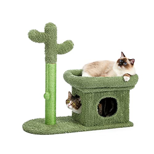 PAWZ Road Kaktus-Kratzstämme, kreative Kratzstämme, stilvoller Katzenbaum, mit Ball und Katzenhaus, Höhe: 70 cm von PAWZ Road