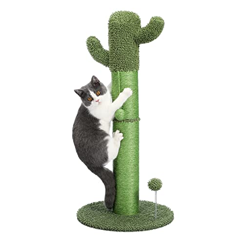 PAWZ Road Kaktus-Kratzstämme, kreative Kratzstämme, stilvoller Kratzbaum, groß mit Ball, Höhe: 85 cm, Grün PAWZ Road Kaktus-Kratzstämme, kreative Kratzstämme, stilvoller Kratzbaum, groß mit Ball, Höhe: 85 cm, Grün von PAWZ Road