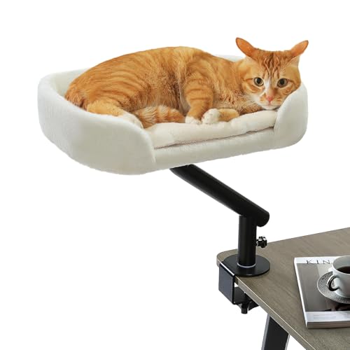 PAWZ Road Katzenbett für Schreibtisch mit interaktivem Plüschball, Katzenkorb, 360° drehbar Katzenbettständer, Katzen Hängematte für Kratzen, Katzenbett, unterstützt bis zu 22.5kg PAWZ Road Katzenbett für Schreibtisch mit interaktivem Plüschball, Katzenkorb, 360° drehbar Katzenbettständer, Katzen Hängematte für Kratzen, Katzenbett, unterstützt bis zu 22.5kg von PAWZ Road