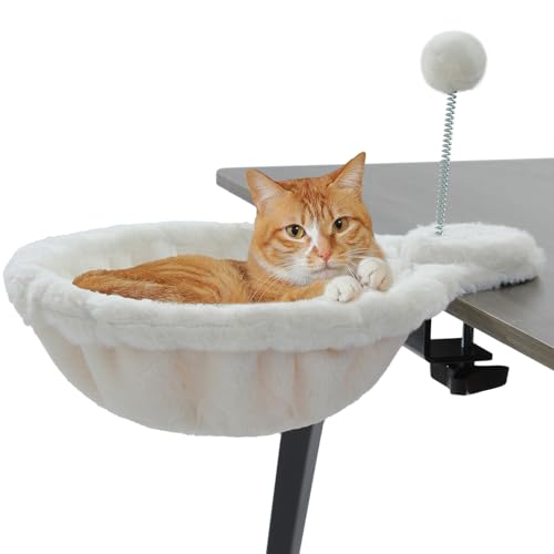 PAWZ Road Katzenbett für Schreibtisch mit interaktivem Plüschball, Katzenkorb, Abnehmbarer tragbarer Katzenbettständer, Katzen Hängematte für Kratzen, Katzenbett, unterstützt bis zu18kg PAWZ Road Katzenbett für Schreibtisch mit interaktivem Plüschball, Katzenkorb, Abnehmbarer tragbarer Katzenbettständer, Katzen Hängematte für Kratzen, Katzenbett, unterstützt bis zu18kg von PAWZ Road