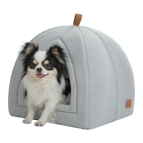 PAWZ Road Katzenhöhle mit waschbaren Kissen, Hundebett kleine Hunde, Kleintierhaus, Katzenschlafplatz-Bettchen, Katzenhaus Indoor, Grau, 40x40x40cm PAWZ Road Katzenhöhle mit waschbaren Kissen, Hundebett kleine Hunde, Kleintierhaus, Katzenschlafplatz-Bettchen, Katzenhaus Indoor, Grau, 40x40x40cm von PAWZ Road