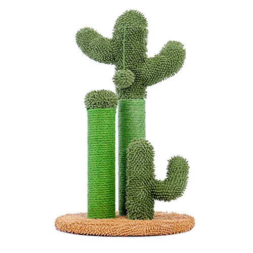 PAWZ Road Kratzbaum Kaktus, kreatives Katzenbaum-Design, 3 Pfosten in 1 Set, braun, L 68,5 cm von PAWZ Road