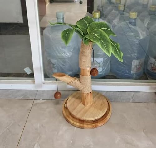 PAWZ Road Kratzbaum aus Holz, Katzenkratzbaum mit Sisal-Kratzbaum, Schienenbällen und 2 Sisal-Bällen zum Aufhängen, niedlicher Katzenkratzbaum für Indoor-Katzen, 44 cm PAWZ Road Kratzbaum aus Holz, Katzenkratzbaum mit Sisal-Kratzbaum, Schienenbällen und 2 Sisal-Bällen zum Aufhängen, niedlicher Katzenkratzbaum für Indoor-Katzen, 44 cm von PAWZ Road