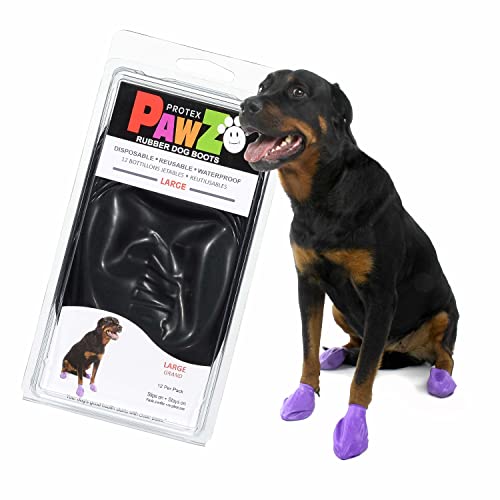 PAWZ PAWB-L Hundestiefel, schwarz, L (1er Pack) von PAWZ