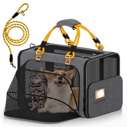 PAWZIDEA Extra große Katzentragetasche, Grau von PAWZIDEA