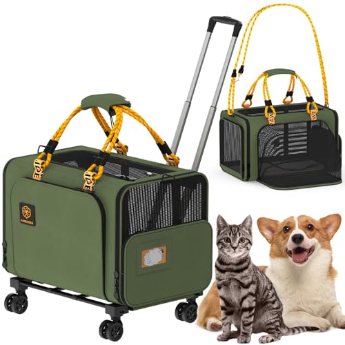 PAWZIDEA Transporttasche für Haustiere, Größe XL, Grün von PAWZIDEA