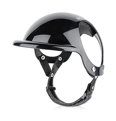 Hut für Haustiere, interessant, Brille für kleine Hunde, mit Helm, Sonnenbrille, für Hunde, verstellbar, winddicht, beschlagfrei, Motorrad, Welpen, Brille, Katze und Hund, Kleidung (Farbe: Helm von PAXTOR