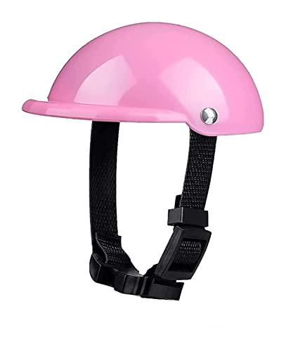 Interessante Haustier-Hut Hundehelm und Schutzbrille Welpen Sonnenbrille Schutz PET-Helm mit niedlichen Propeller Geeignet für Hundebrille Radfahren Reiten Katze Und Hundekleidung (Farbe: Pink-Hat von PAXTOR
