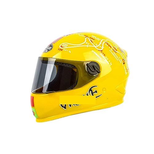 Interessante Haustiermütze für kleine Haustiere, Motorradhelm, Katze, Hund, Welpen, MMini-Helme, für den Außenbereich, sichere Haustier-Foto-Requisiten, Katzen- und Hundekleidung (Farbe: Typ D, Gelb) von PAXTOR