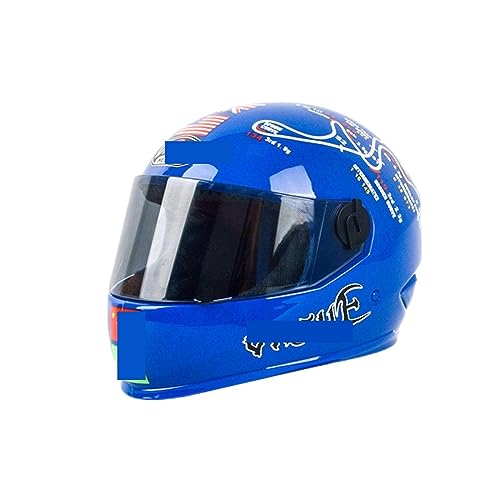 Interessante Haustiermütze für kleine Haustiere, Motorradhelm, Katze, Hund, Welpen, MMini-Helme, für den Außenbereich, sichere Haustier-Foto-Requisiten, Katzen- und Hundekleidung (Farbe: Typ D, Blau) von PAXTOR
