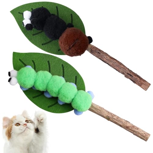 PAZ'S GIFT Katzenminze-Spielzeug, interaktives Silbervine, Katzenkauen, bissfest, Zahnreinigung, weiches Raupenförmiges Spielzeug, niedliches Kätzchenspielzeug, geeignet für Katzen jeden Alters, 2 PAZ'S GIFT Katzenminze-Spielzeug, interaktives Silbervine, Katzenkauen, bissfest, Zahnreinigung, weiches Raupenförmiges Spielzeug, niedliches Kätzchenspielzeug, geeignet für Katzen jeden Alters, 2 von PAZ'S GIFT