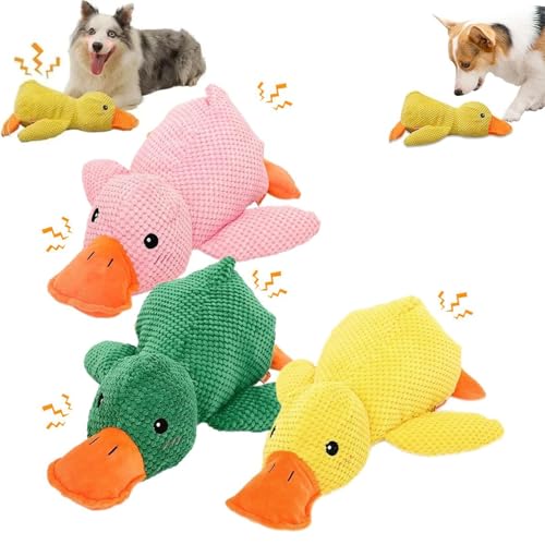 PBFELY Lamb Chop Hundespielzeug, beruhigende Ente für Hunde mit Quack-Quack-Klangente, langlebig, gefüllte gelbe Ente, Kauspielzeug für Hunde, Indoor-Welpen, 3 Stück PBFELY Lamb Chop Hundespielzeug, beruhigende Ente für Hunde mit Quack-Quack-Klangente, langlebig, gefüllte gelbe Ente, Kauspielzeug für Hunde, Indoor-Welpen, 3 Stück von PBFELY