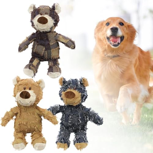 PBFELY Unzerstörbarer, robuster Bär, unzerstörbares Hundespielzeug, um sie beschäftigt zu halten, langlebiges quietschendes Hundespielzeug für schwere Kauer, robuster Bär, quietschendes Kauspielzeug PBFELY Unzerstörbarer, robuster Bär, unzerstörbares Hundespielzeug, um sie beschäftigt zu halten, langlebiges quietschendes Hundespielzeug für schwere Kauer, robuster Bär, quietschendes Kauspielzeug von PBFELY