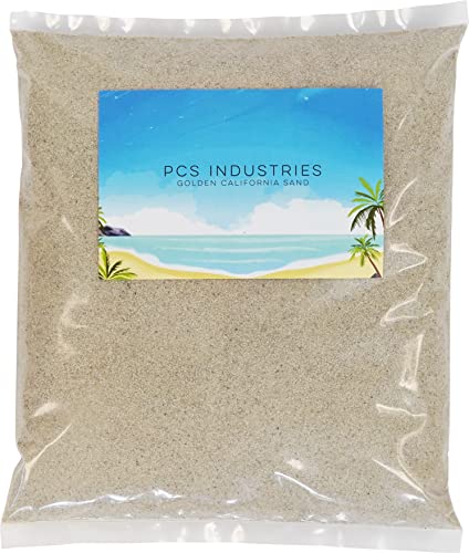 PCS Industries Golden California Sand – Premium-Substrat für Bastelarbeiten, Dekor, Vasenfüller, Terrarien, Landschaftsbau und mehr (2,3 kg natürlicher kalifornischer Sand) von PCS Industries