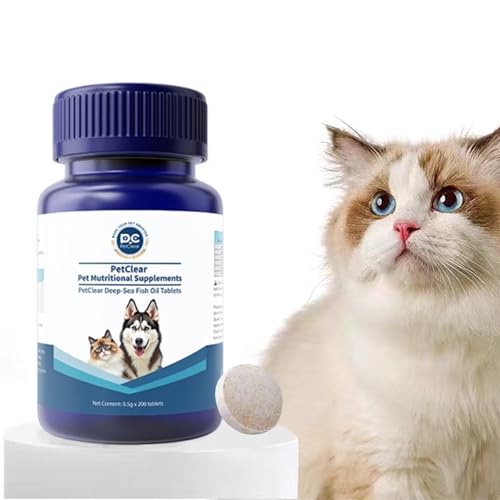 PCpetclear Coat Omega 3 für Hunde gegen Juckreiz im Leckerliformat, für gesunde Haut & glänzendes Fell – mit Biotin, DHAgold, 200 Tabletten, hochdosiert PCpetclear Coat Omega 3 für Hunde gegen Juckreiz im Leckerliformat, für gesunde Haut & glänzendes Fell – mit Biotin, DHAgold, 200 Tabletten, hochdosiert von PCpetclear