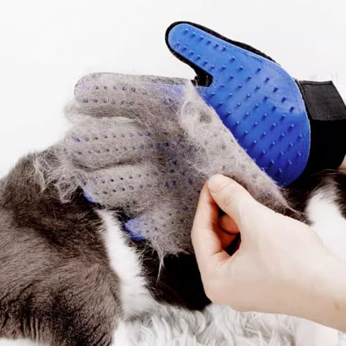 PCpetclear Pet Grooming Glove De-Shedding Glove for Easy Density Teeth Efficient Pet Hair Remover Mitt for Cats, Dogs Easy, Mess-Free Hair Removal von PCpetclear