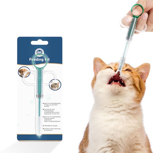 PCpetclear Tablette Feeder, Medikamenten Feeder Pet Pusher Spritze Pet Pusher Spritze Tabletteneingeber für Katzen kleine Hunde von PCpetclear