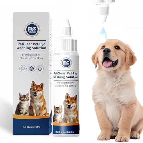 PetClear Augen Tropfen für Hunde und Katzen lindern Augenjucken und Reizungen, Rotaugen - Symptome und Allergien. Sicher und sanfte Formulierung für alle Tiere. (2) von PCpetclear