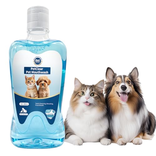 PetClear Premium Pet Dental Care Solution Pet Water Additiv: Best Way to Eliminate Bad Dog & Cat Atem - Bekämpft Zahnstein & Plaque | Von Tierärzten empfohlen (380 ml) 1 Stück (3) von PCpetclear