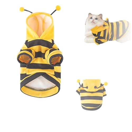 Haustier Kostüm Biene, Nettes Und Lustiges Hummel Hund KostüM, Rollenspiel Warme Kleidung, Haustier ZubehöR, Haustier Biene Hoodie Kost von PDDBKTEI