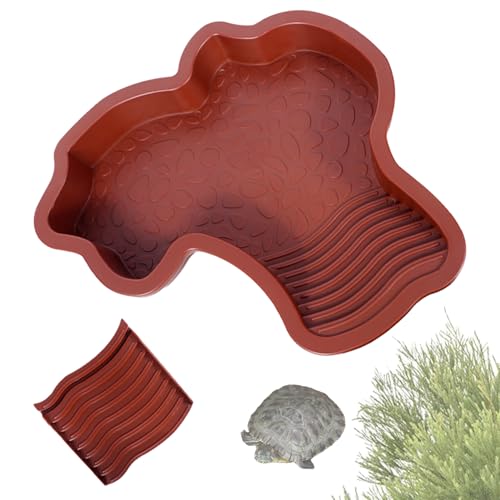 PDDBKTEI Reptilien-Wasserschale, Reptilien-Badebereich mit Rutschfester Rampe,Abnehmbar und Modular, 2-In-1 Funktion Als Futter und Wasserschale,Terrassen-Dekoelement PDDBKTEI Reptilien-Wasserschale, Reptilien-Badebereich mit Rutschfester Rampe,Abnehmbar und Modular, 2-In-1 Funktion Als Futter und Wasserschale,Terrassen-Dekoelement von PDDBKTEI