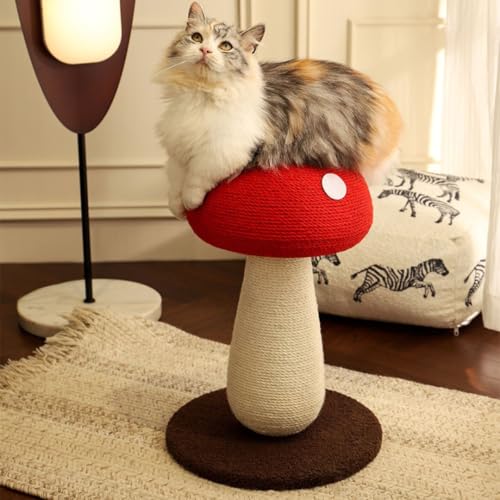 Kratzbaum Pilz - Einzigartiges Design, Sisal umwickelt, ideal für mittlere und kleine Katze, Katzenkratzbaum Niedlich mit 100% Sisal überzogenem Kratzbaum, Pilz Katzenbaum für Indoor-Katzen Kratzbaum Pilz - Einzigartiges Design, Sisal umwickelt, ideal für mittlere und kleine Katze, Katzenkratzbaum Niedlich mit 100% Sisal überzogenem Kratzbaum, Pilz Katzenbaum für Indoor-Katzen von PECHVINO