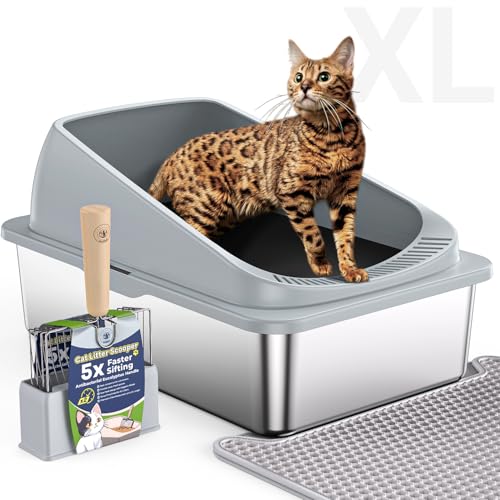 Stailess Steel Katzentoilette Katzentoilette Metall Katzentoilette mit hoher Seite Kätzchen Katzentoilette nicht klebrig geruchlos Stailess Steel Katzentoilette Katzentoilette Metall Katzentoilette mit hoher Seite Kätzchen Katzentoilette nicht klebrig geruchlos von PEDIBAT