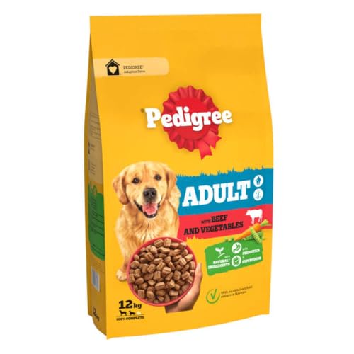 Pedigree (R) Pedigree für ausgewachsene Hunde, komplettes Trockenrind und Gemüse, 12 kg von PEDIGREE(R)