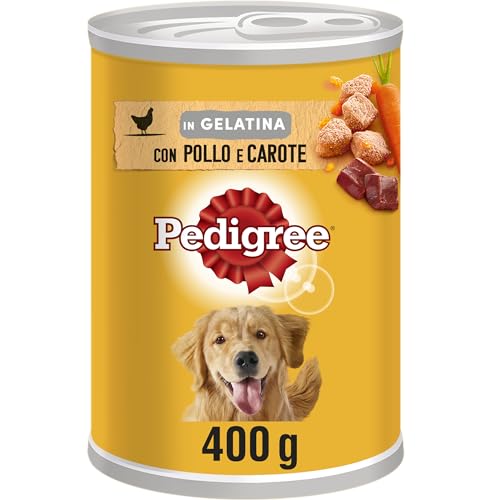Pedigree mit Hühnchen und Karotten in Gelee, Nassfutter für Hunde, 24 Dosen à 400 g von PEDIGREE