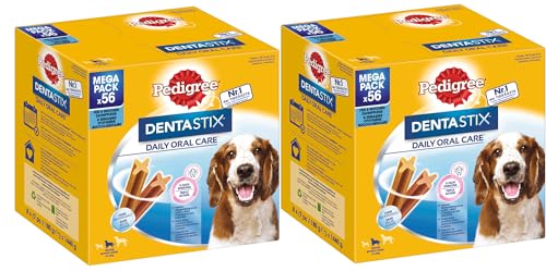 PEDIGREE DENTASTIX Daily Oral Care Beutel Multipack Big Pack 10-25kg 2X (8x7 Stück) von PEDIGREE