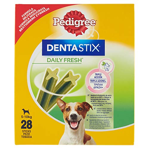 PEDIGREE Dentastix Fresh Snacks für Mundhygiene (kleine Hunde 5-10 kg), 28 Stück, 440 g von PEDIGREE