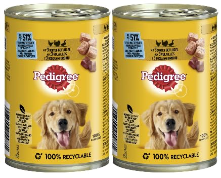 PEDIGREE Dose 400g - Verschiedene Sorten (2x400g, 3 Sorten Geflügel) von PEDIGREE