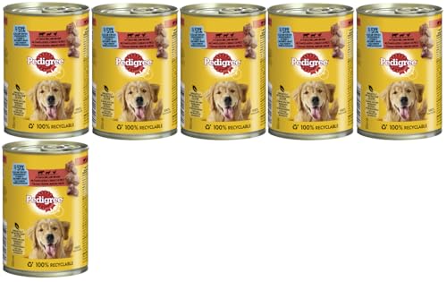 PEDIGREE Dose 400g - Verschiedene Sorten (6x400g, 3 Sorten - Rind, Lamm und Huhn) von PEDIGREE