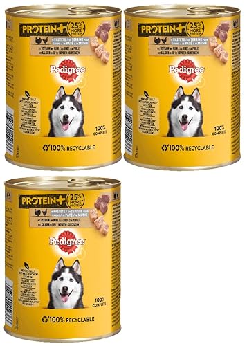 PEDIGREE Dose Protein+ in Pastete mit Truthahn und Huhn 3 x 800g von PEDIGREE