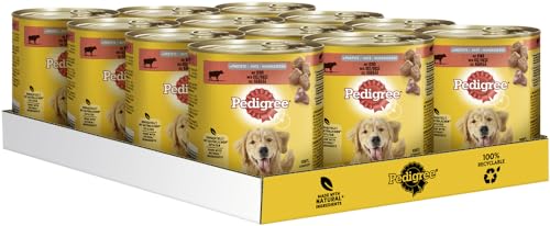 Pedigree Dose mit Rind in Pastete 12 x 800g Hundefutter Nassfutter Dosenfutter von PEDIGREE