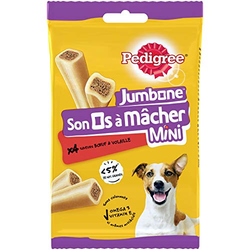 PEDIGREE Jumbone Kauknochen für kleine Hunde, 4 – 14 kg – 8 Beutel mit je 4 Knochen – gefüllte Leckereien mit Rind- und Geflügelgeschmack – ideale Belohnung für Beschäftigung, Erziehung und Freude für PEDIGREE Jumbone Kauknochen für kleine Hunde, 4 – 14 kg – 8 Beutel mit je 4 Knochen – gefüllte Leckereien mit Rind- und Geflügelgeschmack – ideale Belohnung für Beschäftigung, Erziehung und Freude für von PEDIGREE